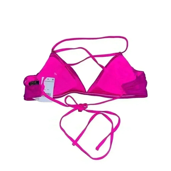 Polo Ralph Lauren Bikini Top Size XS Fuchsia Pink Adjustable - Picture 6 of 7